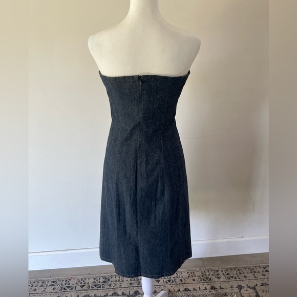 Polo Jeans Ralph Lauren 90s Vintage Y2K Strapless Denim Mini Dress Size 6 - Picture 5 of 10